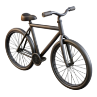 beautiful minimalist Bicycle Side View Black Frame Isolated Element original png