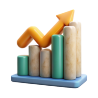 impressive modern Big Data Analytics Graph Upward Trend Isolated Element high quality png