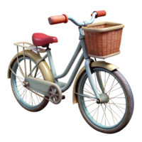 dramatic traditional Bicycle with Basket Transparent Background original png
