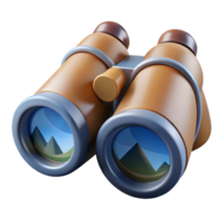 serene traditional Binoculars Focused on Distant Mountains Isolated authentic png