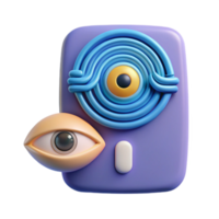 wonderful classic Biometric Identification System with Iris Scanning Transparent Element 4K png
