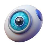vibrant abstract Biometric Security System Scanning Iris Isolated Element professional png