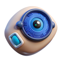 beautiful artistic Biometric Security System Scanning Iris Isolated Element high resolution png