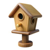 beautiful vintage Bird House on a Pole Isolated Element with Transparent Background original png