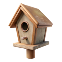dramatic abstract Bird House on Pole Isolated on Transparent Background premium png