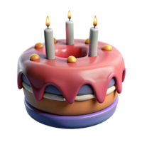 deslumbrante clássico aniversário bolo com velas aceso transparente fundo autêntico png