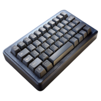 magnificent rustic Black Keyboard Top View Isolated with Backlighting authentic png