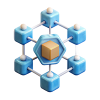 dramatic creative Blockchain Network Diagram Isolated Transparent Background professional png