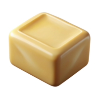 elegant modern Block of Butter Isolated Element authentic png