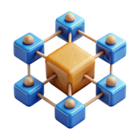 stunning classic Blockchain Network Diagram with Nodes and Connections Transparent high quality png