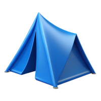 extraordinary abstract Blue Tent Silhouette Side View with Transparent Background high resolution png