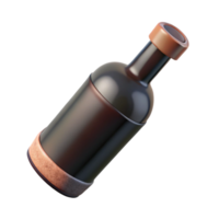 elegant creative Bottle of Wine Cutout with Cork high resolution png