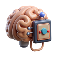 wonderful artistic Brain Computer Interface with Neural Network Transparent Element high quality png