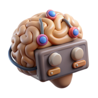 stunning abstract Brain Computer Interface with Neural Network Transparent Element high quality png