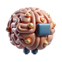 dramatic contemporary Brain Computer Interface with Neural Network Transparent Element exclusive png