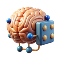 beautiful contemporary Brain Computer Interface with Neural Network Transparent Element high resolution png
