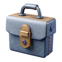 elegant minimalist Briefcase Closed with Combination Lock Isolated genuine png