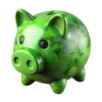 stunning contemporary Bright Green Piggy Bank Cutout high resolution png