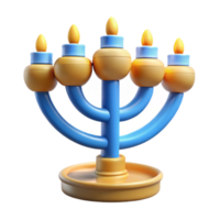 impressive artistic Brightly Lit Menorah Transparent Background authentic png