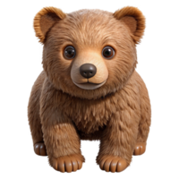 stunning rustic Brown Bear Cub Cutout Isolated with Soft Fur Detail authentic png