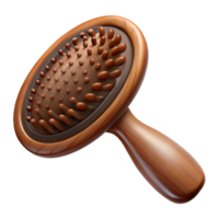 serene rustic Brown Hairbrush with Wooden Handle Cutout Image genuine png