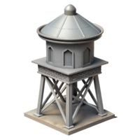 magnificent traditional Building Rooftop Water Tower Silhouette Cutout Element authentic png