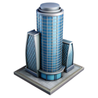 serene abstract Building Skyscraper Modern Architecture Isolated Element premium png