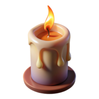 extraordinary abstract Burning Candle with Long Wick Cutout Transparent Background high resolution png