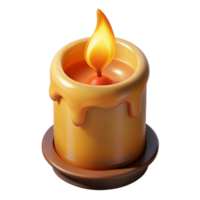 wonderful classic Burning Candle with Warm Glow Transparent genuine png