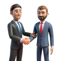 magnificent vintage Businessman in Suit Shaking Hands Transparent Background professional png