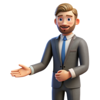 beautiful creative Businessman in Suit Shaking Hands Transparent Background authentic png