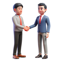 dramatic minimalist Businessman Shaking Hands Side View Isolated Element high quality png