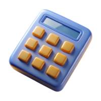wonderful minimalist Calculator Top View Isolated on Transparent Background high quality png