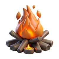 impressive artistic Campfire Flames with Sparks and Embers Cutout high resolution png