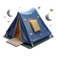 impressive contemporary Camping Tent Under Stars Cutout Night View premium png
