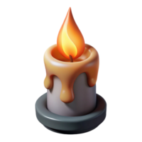 extraordinary classic Candle Cutout with Burning Flame Transparent Background high resolution png
