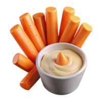magnificent modern Carrot Sticks and Dip Cutout Element authentic png