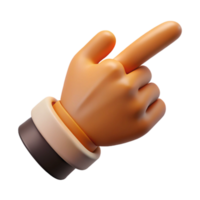 vibrant abstract Cartoon Hand with Pointing Finger Isolated high quality png