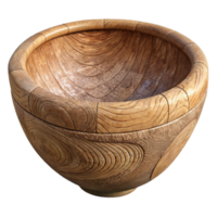 extraordinary classic Carved Wooden Bowl Rustic Style Isolated Element detailed png