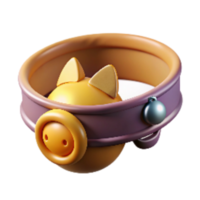 wonderful creative Cat Collar with Bell Isolated Element with Transparent Background professional png