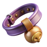 vibrant rustic Cat Collar with Bell Isolated Element with Transparent Background detailed png