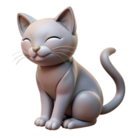 wonderful abstract Cat Grooming Itself Isolated on Transparent Background high quality png
