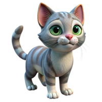 serene artistic Cat Isolated with Curious Expression original png