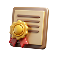 beautiful modern Certificate of Completion with Gold Seal Cutout authentic png