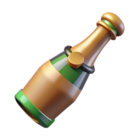 wonderful classic Champagne Bottle with Cork Popping Isolated Element high quality png