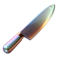 dramatic rustic Chef Knife with Reflection Cutout Transparent Background exclusive png