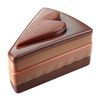 vibrant abstract Chocolate Cake Slice Isolated Element authentic png