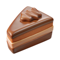 stunning rustic Chocolate Cake Slice Isolated Element high quality png