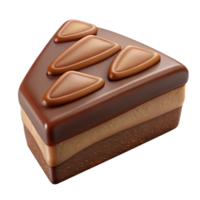 impressive abstract Chocolate Cake Slice Isolated Element premium png