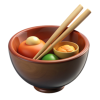 dramatic modern Chopsticks and Bowl Isolated Element Asian Cuisine authentic png
